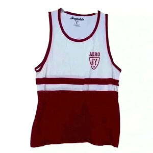 Aeropostale Red & White Mens Tank